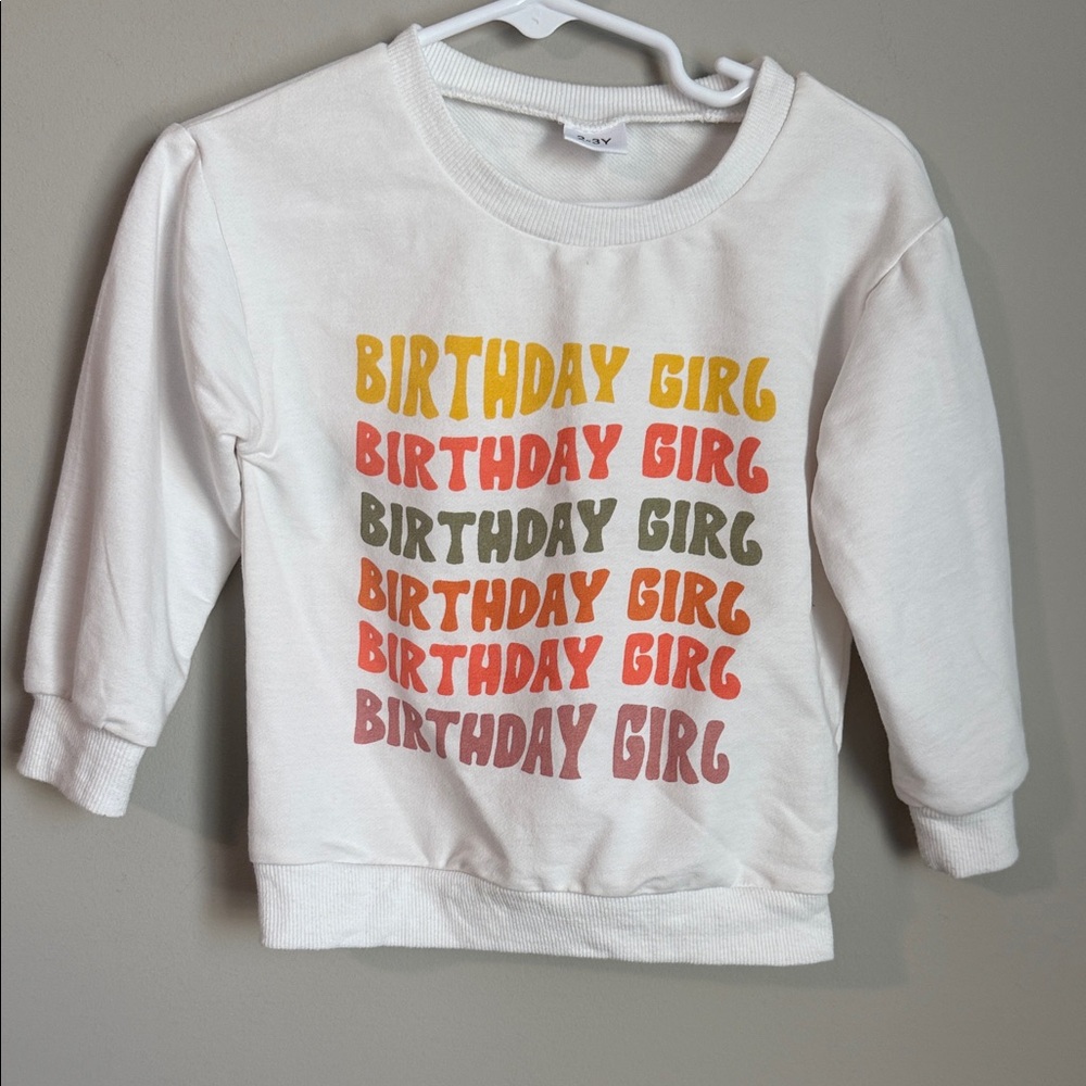 Birthday Girl Kids Sweatshirt - White